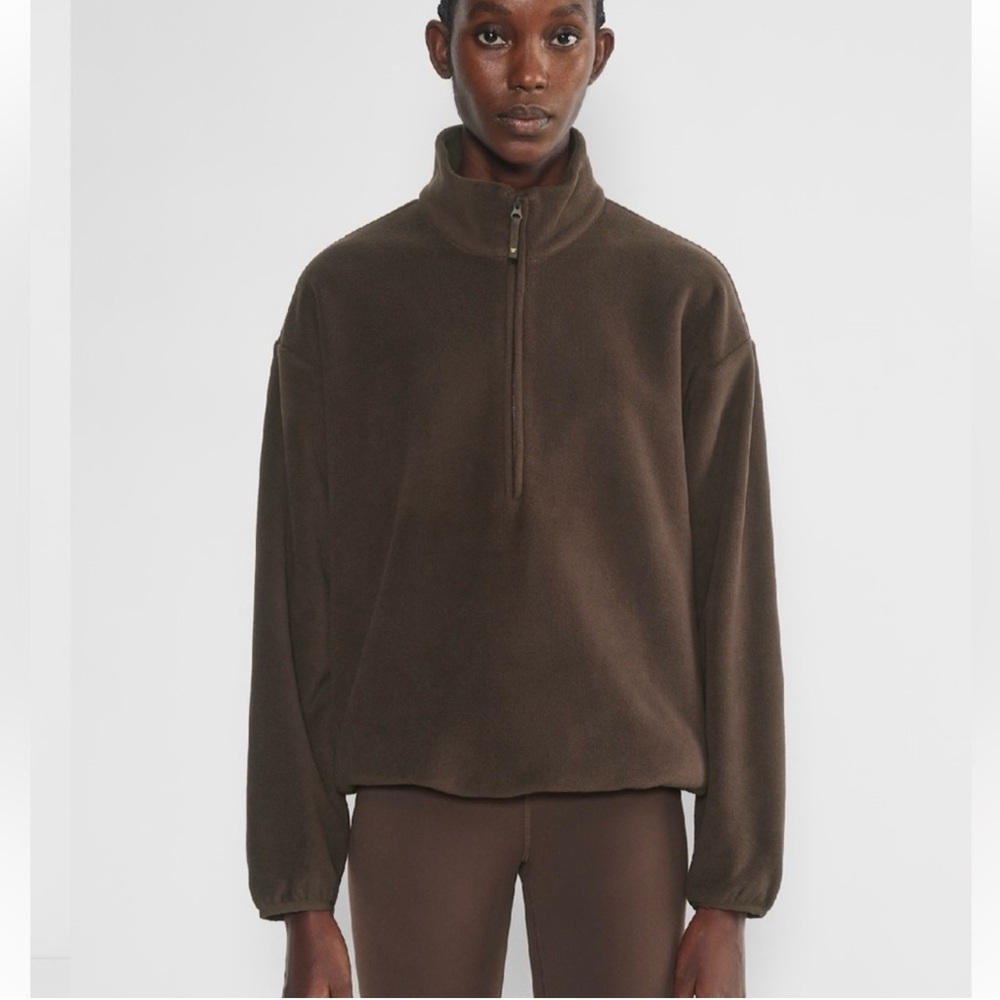 Aritzia Golden Chocolate Quarter Zip